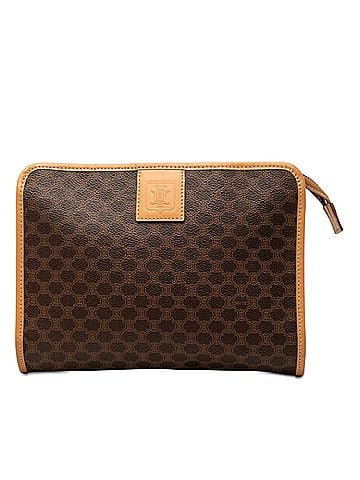 Céline Macadam Coated Canvas Clutch (view 1)