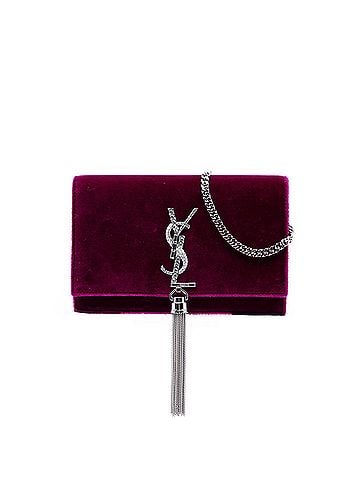 Saint Laurent Small Velvet Monogram Kate Tassel Crossbody (view 1)
