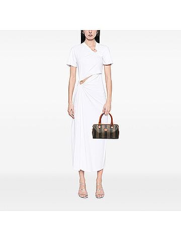 Fendi Pequin Coated Canvas Boston Bag (view 2)