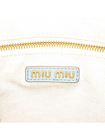 Miu Miu Goatskin Madras Embossed Logo Satchel (view 2)