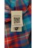 Roar 100% Cotton Plaid Multi Color Blue Red Button-Down Shirt Size M - photo 7