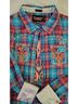 Roar 100% Cotton Plaid Multi Color Blue Red Button-Down Shirt Size M - photo 3