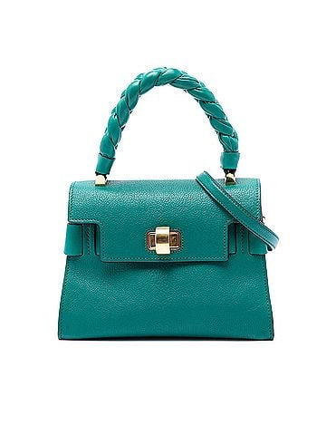 Miu Miu Mini Goatskin Madras Click Top Handle Bag (view 1)
