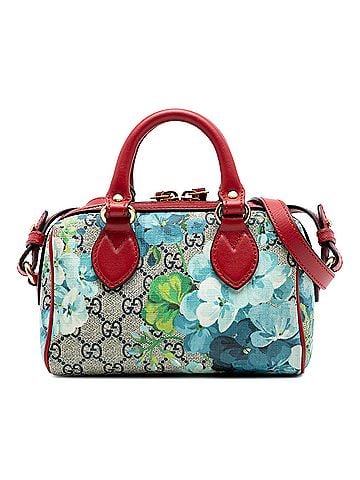 Gucci Mini GG Supreme Blooms Boston Bag (view 1)