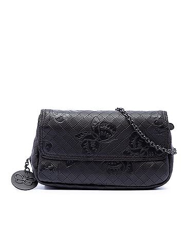 Bottega Veneta Small Calfskin Intrecciomirage Embossed Butterfly Chain Crossbody (view 1)