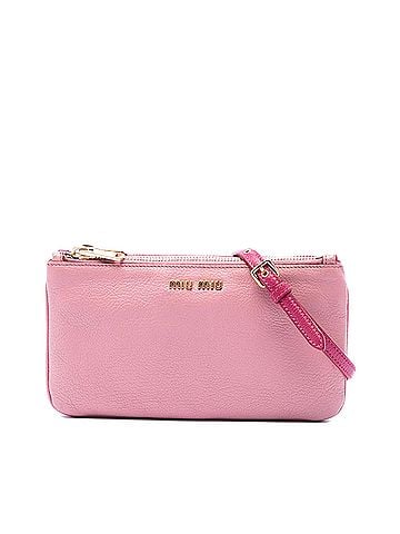 Miu Miu Bicolor Goatskin Madras Double Zip Crossbody (view 1)