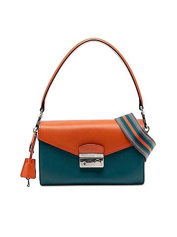 Prada Bicolor Saffiano Lux Sound Lock Satchel (view 1)