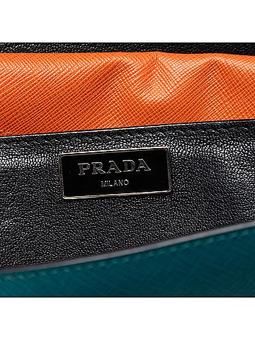 Prada Bicolor Saffiano Lux Sound Lock Satchel (view 2)