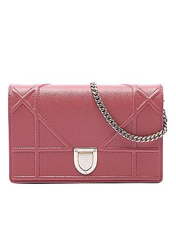 Dior Grained Calfskin Diorama Wallet on Chain (view 1)