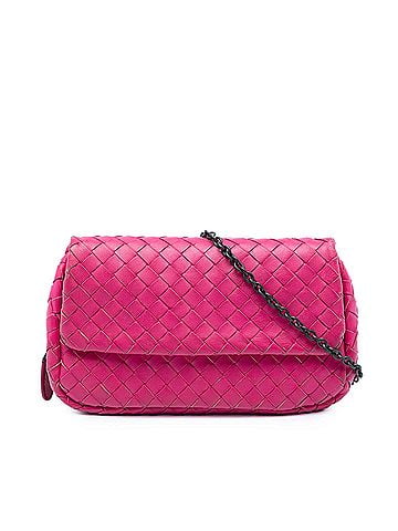 Bottega Veneta Mini Nappa Intrecciato Expandable Chain Flap Crossbody (view 1)