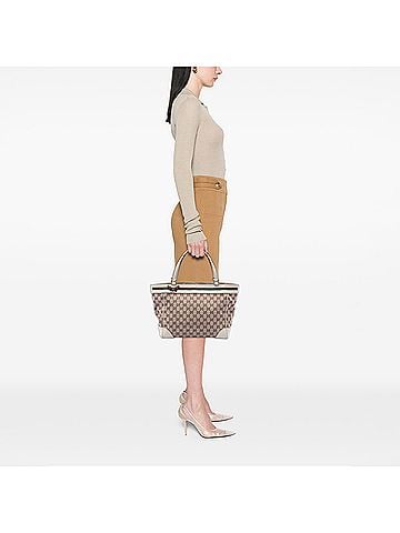Gucci GG Canvas Web Mayfair Tote (view 2)