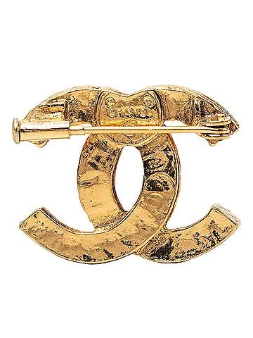 Chanel CC Gold Plated Strass Pin Brooch (view 2)