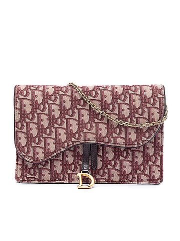 Dior Oblique Canvas Saddle Wallet On Chain (view 1)