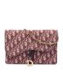 Dior 100% Canvas Red Oblique Canvas Saddle Wallet On Chain One size - photo 1