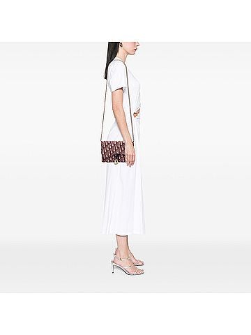 Dior Oblique Canvas Saddle Wallet On Chain (view 2)