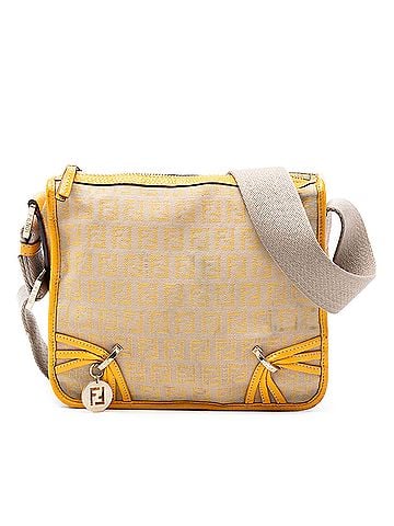 Fendi Zucchino Canvas F Charm Crossbody (view 1)