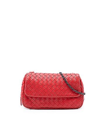 Bottega Veneta Mini Nappa Intrecciato Expandable Chain Flap Crossbody (view 1)