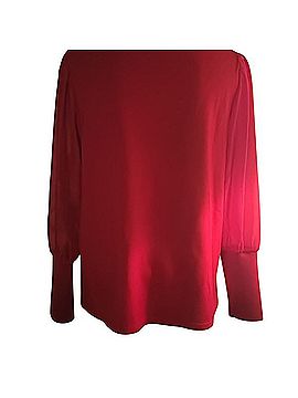 Chico's Ponte Organza Puff Sleeve Tee Long Sleeve Top (view 2)