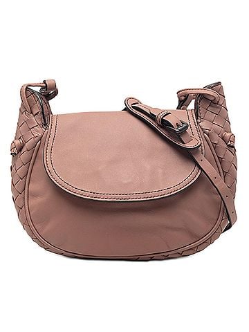 Bottega Veneta Small Intrecciato Trimmed Nappa Nodini Flap (view 1)