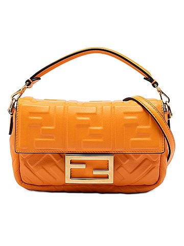 Fendi Mini Zucca Embossed Leather Baguette Satchel (view 1)