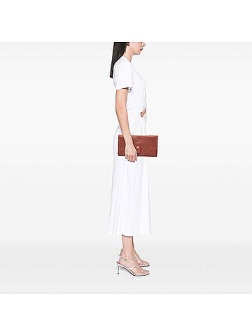 Bottega Veneta Nappa Embossed Intrecciato Turn Lock Clutch (view 2)