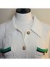 Marled Solid Green Ivory Cardigan Size L - photo 5