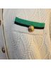 Marled Solid Green Ivory Cardigan Size L - photo 4
