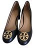 Tory Burch 100% Leather Black Heels Size 8 - photo 1