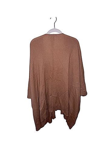 Neiman Marcus Camel Cashmere Open-Front Draped Poncho Cardigan Cashmere Cardigan (view 2)