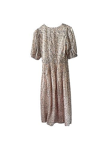 Mirth Handmade Collection Floral Wrap Midi Dress Casual Dress (view 2)