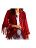 Free People 100% Suede Red Jacket Size S - photo 1
