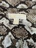 Michael Kors 100% Polyester Snake Print Brown Black White Button-Down Shirt Size M - photo 3