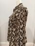 Michael Kors 100% Polyester Snake Print Brown Black White Button-Down Shirt Size M - photo 6