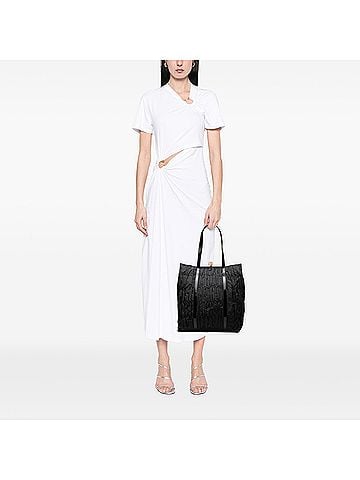 Prada Leather Trimmed Re Nylon Pleated Tote (view 2)