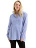 Hatch 100% Cotton Stripes Blue White Button-Down Shirt Size 2 - photo 4