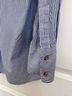 Hatch 100% Cotton Stripes Blue White Button-Down Shirt Size 2 - photo 6