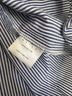 Hatch 100% Cotton Stripes Blue White Button-Down Shirt Size 2 - photo 7