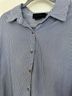 Hatch 100% Cotton Stripes Blue White Button-Down Shirt Size 2 - photo 9