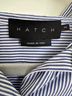 Hatch 100% Cotton Stripes Blue White Button-Down Shirt Size 2 - photo 3