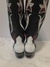 Matisse 100% Leather Floral Black White Red Boots Size 8 - photo 13