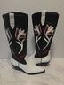 Matisse 100% Leather Floral Black White Red Boots Size 8 - photo 3
