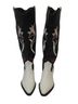 Matisse 100% Leather Floral Black White Red Boots Size 8 - photo 2
