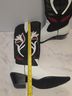 Matisse 100% Leather Floral Black White Red Boots Size 8 - photo 7