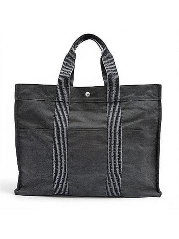 Hermès HERMES Hermes Herline Tote GM Silver Hardware Sellier Button Handbag Bag Gray Made in France Men's (view 1)