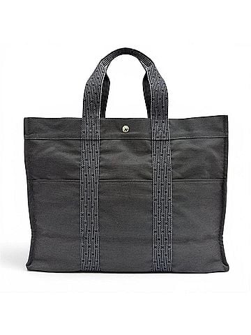 Hermès HERMES Hermes Herline Tote GM Silver Hardware Sellier Button Handbag Bag Gray Made in France Men's (view 2)