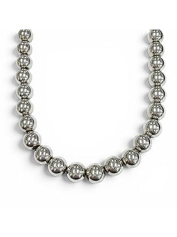 Tiffany & Co. TIFFANY&amp;Co. Tiffany AG925 Hardware Ball Necklace, Silver, Weight 45.0g, Men's/Women's Accessory (view 1)