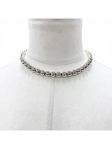 Tiffany & Co. TIFFANY&amp;Co. Tiffany AG925 Hardware Ball Necklace, Silver, Weight 45.0g, Men's/Women's Accessory (view 2)
