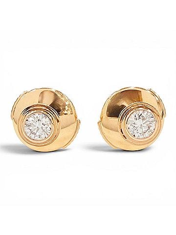 Cartier Cartier TBG441 Damour XS Diamond 1P 750 (PG) Earrings, Pink Gold, Weight 1.08g, Women's, with Box and Case. (view 1)