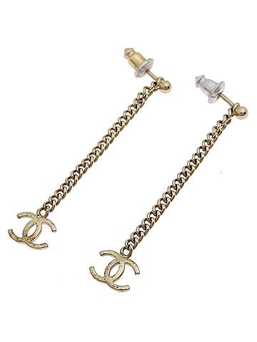 Chanel Chanel Coco Mark Chain Earrings for Women (Metal) (view 2)