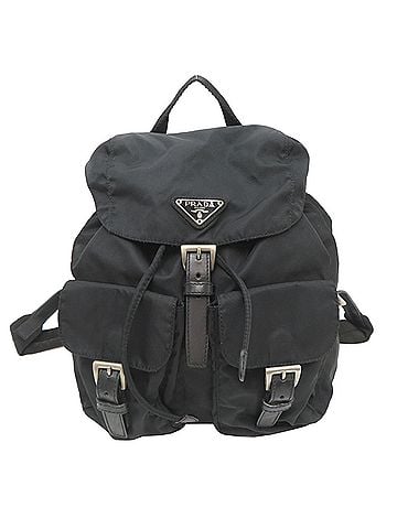Prada Prada Mini Backpack for Women, Nylon, Black (view 1)